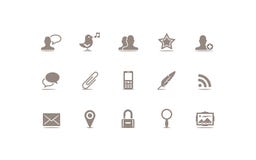 Socialt massmedia och Blogsymbol stock illustrationer Socialt massmedia och Blogsymbol stock illustrationer