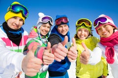 Société des amis des vacances de ski photo stock Société des amis des vacances de ski photo stock