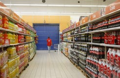 Sodaabteilung im Supermarkt Sodaabteilung im Supermarkt