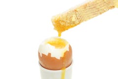 Soft Boiled Egg And Toast Closeup Royalty Free Stock Photo