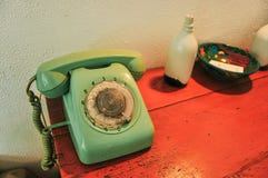 Green retro telephone stock images Green retro telephone stock images