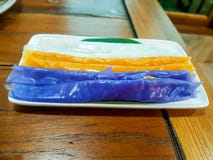 Soft Thai rice flour pancake roll. stock photos Soft Thai rice flour pancake roll. stock photos