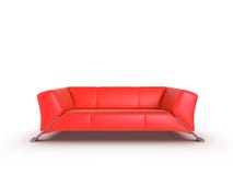 Sofá vermelho ilustração royalty free