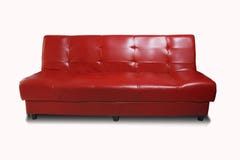 Sofá vermelho foto de stock Sofá vermelho foto de stock