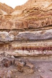 Soil and Rock Layers of the Makhtesh Ramon stock images Soil and Rock Layers of the Makhtesh Ramon stock images