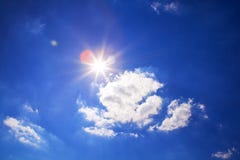 Sol brilhante no céu