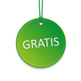 Sola etiqueta colgante verde con tipografía gratuita stock de ilustración Sola etiqueta colgante verde con tipografía gratuita stock de ilustración