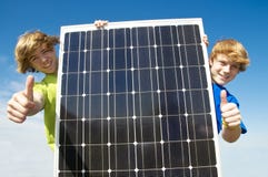 Solar energy - thumbs up