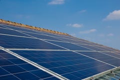Solar Panel On A House Roof. Green Energy From Sun Royalty Free Stock Photo Solar Panel On A House Roof. Green Energy From Sun Royalty Free Stock Photo