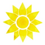 Solar plexus chakra symbol concept, flower floral, watercolor painting vector illustration Solar plexus chakra symbol concept, flower floral, watercolor painting vector illustration
