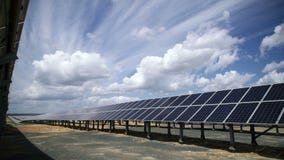 Solar power plant. solar panels