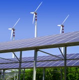Solar and wind energy stock photo Solar and wind energy stock photo