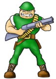 Soldat fâché illustration stock Soldat fâché illustration stock