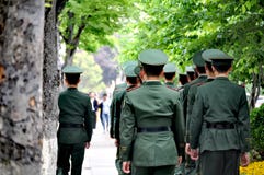 Soldater i Qingdao, Kina royaltyfri foto Soldater i Qingdao, Kina royaltyfri foto