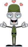 Soldato Robot Hug del fumetto illustrazione di stock Soldato Robot Hug del fumetto illustrazione di stock