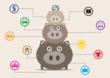 Soldi di risparmio illustrazione di stock Soldi di risparmio illustrazione di stock