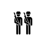 Soldiers, guns icon. Can be used for web, logo, mobile app, UI, UX stock illustration Soldiers, guns icon. Can be used for web, logo, mobile app, UI, UX stock illustration