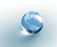 Solid Glass Globe Earth Transparent Royalty Free Stock Photography Solid Glass Globe Earth Transparent Royalty Free Stock Photography