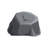 Solid Gray Stone With Lights And Shadows. Large Mountain Rock. Geology Theme. Natural Vector Element For Map Or Mobile Royalty Free Stock Image Solid Gray Stone With Lights And Shadows. Large Mountain Rock. Geology Theme. Natural Vector Element For Map Or Mobile Royalty Free Stock Image