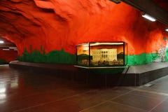 Solna centrum Station of the Subway in Stockholm Royalty Free Stock Photography Solna centrum Station of the Subway in Stockholm Royalty Free Stock Photography