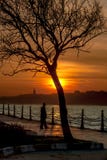 Solnedgång av Istanbul arkivbilder Solnedgång av Istanbul arkivbilder