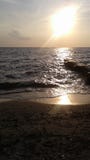 Solnedgång för OBX North Carolina royaltyfri bild Solnedgång för OBX North Carolina royaltyfri bild
