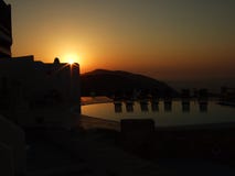 Solnedgång på den Folegandros ön arkivfoto Solnedgång på den Folegandros ön arkivfoto