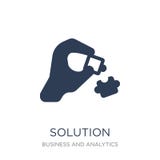 Solution icon. Trendy flat vector Solution icon on white background from Business and analytics collection stock illustration Solution icon. Trendy flat vector Solution icon on white background from Business and analytics collection stock illustration