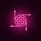 Soluzioni automatizzate, icona di energia di automazione Elementi di artificiale nelle icone al neon di stile Icona semplice per illustrazione di stock Soluzioni automatizzate, icona di energia di automazione Elementi di artificiale nelle icone al neon di stile Icona semplice per illustrazione di stock