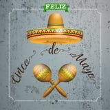 Sombrero Cinco De Mayo Concrete Frame Maracas Sombrero Cinco De Mayo Concrete Frame Maracas