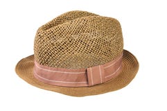 Sombrero de paja aislado en el fondo blanco imágenes de archivo libres de regalías Sombrero de paja aislado en el fondo blanco imágenes de archivo libres de regalías