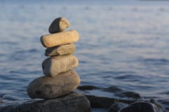 Some Stones On Each Other With Sea Royalty Free Stock Photos Some Stones On Each Other With Sea Royalty Free Stock Photos