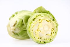 Some vegetables of Brussels sprout isolated on white background. Some vegetables of Brussels sprout on white background royalty free stock images Some vegetables of Brussels sprout isolated on white background. Some vegetables of Brussels sprout on white background royalty free stock images