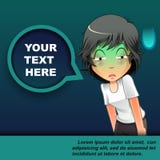 Someone is bored and bubble speech. vector illustration Someone is bored and bubble speech. vector illustration