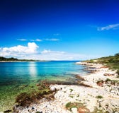 Sommer-adriatischer Meerblick in Kroatien lizenzfreie stockfotos Sommer-adriatischer Meerblick in Kroatien lizenzfreie stockfotos