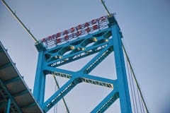 Sonderkommando von Botschafter Bridge Windsor, Ontario anschließend zu Detro Lizenzfreie Stockfotos Sonderkommando von Botschafter Bridge Windsor, Ontario anschließend zu Detro Lizenzfreie Stockfotos