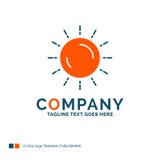 Sonne, Wetter, Sonnenuntergang, Sonnenaufgang, Sommer Logo Design Blau und Oran vektor abbildung Sonne, Wetter, Sonnenuntergang, Sonnenaufgang, Sommer Logo Design Blau und Oran vektor abbildung
