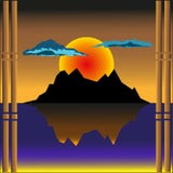 Sonnenuntergang lizenzfreie abbildung Sonnenuntergang lizenzfreie abbildung