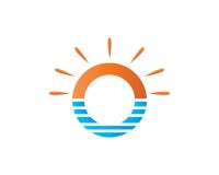 Sonnenuntergang Logo Template stock abbildung Sonnenuntergang Logo Template stock abbildung