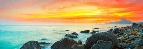 Sonnenuntergangpanorama lizenzfreie stockbilder Sonnenuntergangpanorama lizenzfreie stockbilder