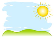 Sonniger Himmel-Hintergrund stock abbildung Sonniger Himmel-Hintergrund stock abbildung
