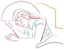 Sono adolescente ilustração do vetor Sono adolescente ilustração do vetor