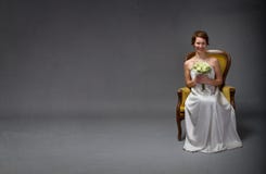 Sonrisa feliz de la novia imagen de archivo libre de regalías Sonrisa feliz de la novia imagen de archivo libre de regalías