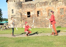 Sons of Czech famous juggler Zdenek Vlcek juggling stock images Sons of Czech famous juggler Zdenek Vlcek juggling stock images