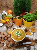 Sopa de Pampkin foto de stock royalty free Sopa de Pampkin foto de stock royalty free