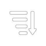 Sort by attributes arrow outline icon. Signs and symbols can be used for web, logo, mobile app, UI, UX stock illustration Sort by attributes arrow outline icon. Signs and symbols can be used for web, logo, mobile app, UI, UX stock illustration