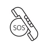 Phone SOS line concept stock illustration. Illustration of emergency