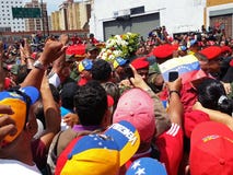Sostenitori di Hugo Chavez immagine stock Sostenitori di Hugo Chavez immagine stock