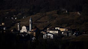 Sottochiesa. Small mountain village of Italian Alps in Lombardy province of Bergamo royalty free stock image Sottochiesa. Small mountain village of Italian Alps in Lombardy province of Bergamo royalty free stock image