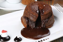 Souffle do chocolate quente Foto de Stock Royalty Free Souffle do chocolate quente Foto de Stock Royalty Free